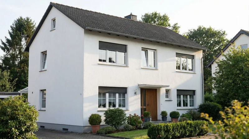 Wohnhaus mit möblierten Zimmern und Vorgarten